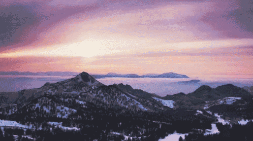 sunset time lapse over mountain